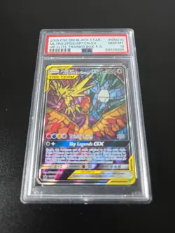 2019 Pokemon Moltres Zapdos Articuno GX Full Art SM210 PSA 10 GM - HIDDEN FATE - Image 2