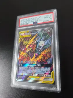 2019 Pokemon Moltres Zapdos Articuno GX Full Art SM210 PSA 10 GM - HIDDEN FATE - Image 5