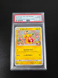 PSA 10 Pokemon Pikachu Japanese Pokemon Center 20th Anniversary Promo 224/SM-P - Image 1