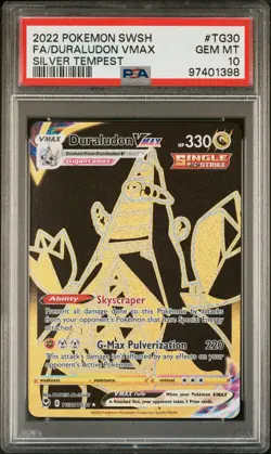 2022 POKEMON SWORD & SHIELD SILVER TEMPEST #TG30 FULL ART/DURALUDON VMAX PSA 10 - Image 1