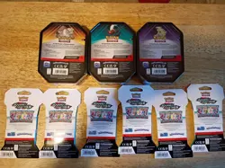 Pokemon TCG: Triple Whammy Tins Lot Of 3 , plus 6 journey together sealed - Image 2