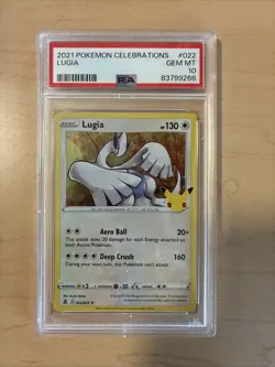 2021 POKEMON CELEBRATIONS #022 LUGIA PSA 10 - Image 1