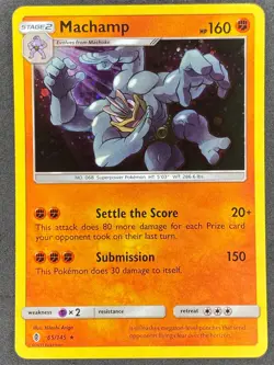 Pokemon Machamp Cosmos Holo 65/145 GRI Guardians Rising LP/NM - Image 1