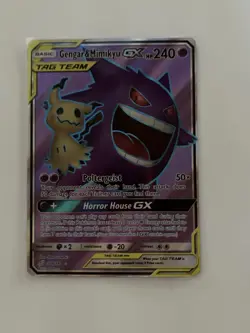 Gengar & Mimikyu GX (Full Art) 164/181 Sm-Team Up Holo Rare Pokemon Card TCG - Image 1