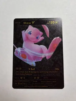 Display Card Mew V 069/189 Full Art Textured Black Foil Fan Art M/NM Condition - Image 1