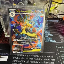 Mega Lucario EX Pokemon Card Holo Rare 340 HP Aura Jab Mega Brave - Image 1