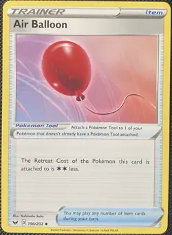 Air Balloon 156/202 Swsh01: Sword & Shield Regular - Pokemon Card - Image 1