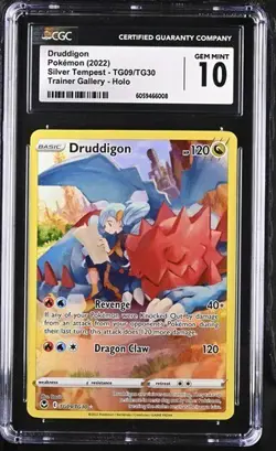 ✨✨ CGC 10 Druddigon TG09/TG30 Trainer Gallery Silver Tempest Pokemon Card - Image 1