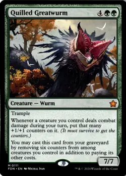 NM - Quilled Greatwurm M Foundations 111 - Image 1
