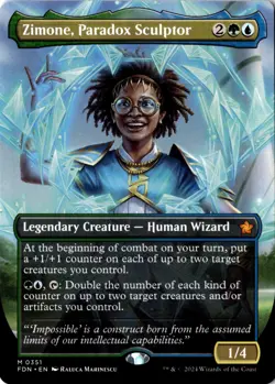 NM - Zimone, Paradox Sculptor (Borderless) M Foundations 351 - Image 1
