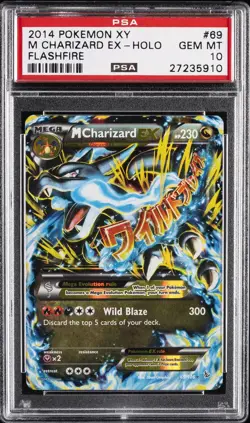 2014 POKEMON XY FLASHFIRE #69 M CHARIZARD EX PSA 10 - Image 1