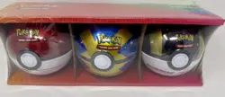 Pokemon TCG Poke Ball Lot of 3 Balls- 9 Total Packs Sealed Unopened NEW - Image 1