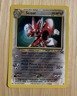 SCIZOR BLACK STAR PROMO 33 Pokemon WOTC NM - Image 1