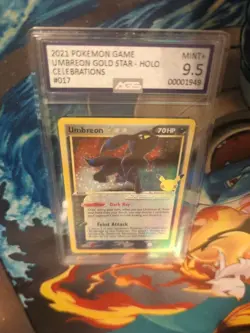 2021 Pokemon Celebrations Umbreon Gold Star Holo- 25th Anniversary AGS Mint+ 9.5 - Image 4