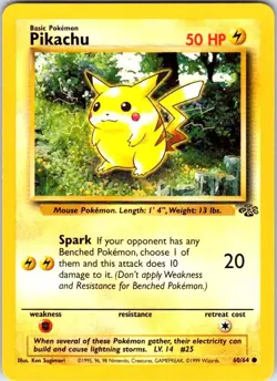 Pokemon | Jungle | Pikachu | 60/64 | Unlimited | NM - Image 1