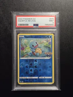 PSA 9 Mint Pokemon Go TCG Squirtle Reverse Foil #15 - Image 1