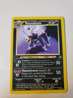 Pokemon TCG Houndoom Neo Discovery 23 Regular Unlimited Rare - Image 1