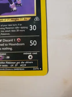Pokemon TCG Houndoom Neo Discovery 23 Regular Unlimited Rare - Image 4