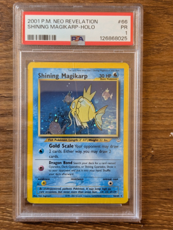 2001 Pokemon Neo Revelation PSA 1 Shining Magikarp Holo #66 WOTC - Fresh Slab - Image 1