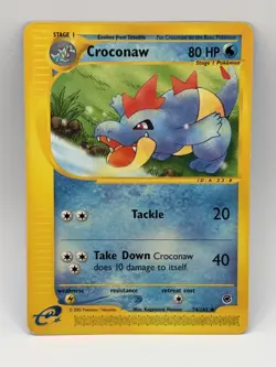 Pokemon TCG Croconaw Expedition Base Set 74/165 Regular Uncommon LP - Image 1