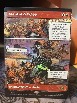 Maximum Carnage #225 FOIL BORDERLESS NM/M MTG Spiderman Magic Card - Image 1