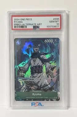 Ryuma OP06-036 full art Alt Art PRB-01 One Piece Card English PSA 10 - Image 1