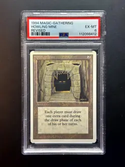 Howling Mine - 1994 Magic the Gathering Trading Card - Revised - MTG PSA 6 - Image 1