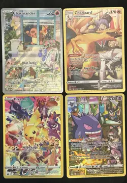 Pokemon Lot Gengar Pikachu Charizard Charmander Typhlosion Koffing 6 Cards - Image 1