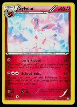 Pokemon Card Sylveon 72/111 XY - Furious Fists - Image 1