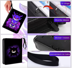 Gengar Pokemon Inspired Card Album Book Collectors Pocket Trading Card Case - Image 3