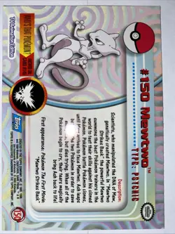 Mewtwo #150 Pokemon Card TCG Topps TV Animation - Image 2