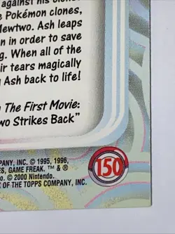 Mewtwo #150 Pokemon Card TCG Topps TV Animation - Image 3
