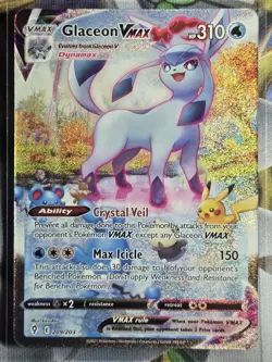 Glaceon VMAX Alternate Art Evolving Skies 209/203 Alt Pokemon Card FA 2021 NM🔥 - Image 1