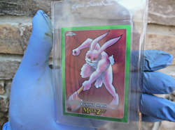 MetaZoo Topps Chrome Bunny Man 67/99 GREEN Refractor Card - Image 1