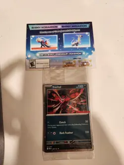 Shiny Koraidon/Miraidon Pokemon Scarlet Violet Code Card Promo Yveltal Gamestop - Image 1