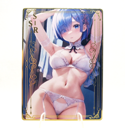 Goddess Story - Rem - Re:Zero - Gold Metal SSR Anime Waifu Card CCG - Image 1