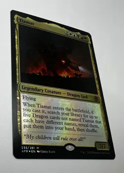MTG Tiamat Adventures in the Forgotten Realms Foil Dragon Card NM - Image 3