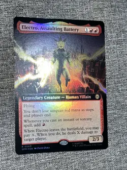 MTG - FOIL Electro, Assaulting Battery (Extended Art) - Spider-Man SPM 0260 NM/M - Image 1