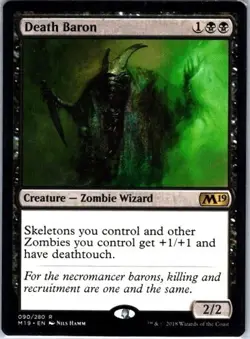 MTG Death Baron - Core Set 2019 M19 090/280 - LP - Image 1