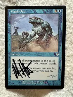 MTG - Wash Out - Invasion - NM - Artist Signed - Free Shipping! - Image 1