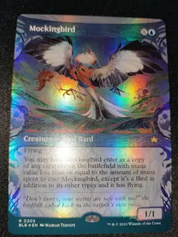 MTG -Mockingbird- Foil Showcase -BLB -NM- TheDemonicWizard - Image 2