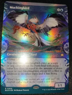 MTG -Mockingbird- Foil Showcase -BLB -NM- TheDemonicWizard - Image 3