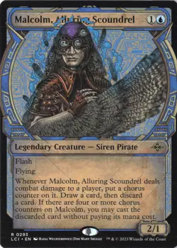 Malcolm, Alluring Scoundrel (Showcase) R The Lost Caverns of Ixalan 293 NM - Image 1