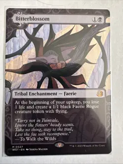 MTG Bitterblossom (Borderless) - Wilds of Eldraine: Enchanting Tales 0027 M Reg. - Image 2