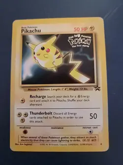 Pokemon Pikachu Promo Card 1999 Kids WB Presents Pokemon the First Movie - Image 1