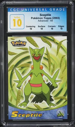 2003 Topps Pokemon Advanced Sceptile #69 CGC 10 PERFECT pop 1 - Image 1
