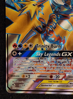 2019 Pokemon Hidden Fates Moltres & Zapdos & Articuno GX Full Art 66/68 EX-NM - Image 5