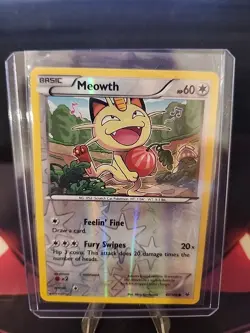 Meowth 67/108 Pokemon TCG XY Roaring Skies Reverse Holo NM - Image 3