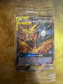 Pokemon TCG Moltres Zapdos Articuno GX SM210 Hidden Fate Promo Sealed, Near Mint - Image 1