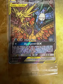 Pokemon TCG Moltres Zapdos Articuno GX SM210 Hidden Fate Promo Sealed, Near Mint - Image 3